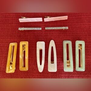 NEW-5 SETS OF ELEGANT MULTICOLOR HAIR BARETTES